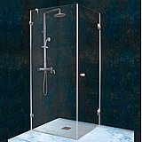 מקלחון פינתי לפי מידה קיר קבוע ודלת מקלחון פינתי לפי מידה קיר קבוע ודלת