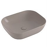 כיור חרס מונח 50X40X14 ס"מ מוקה מט כיור חרס מונח 50X40X14 ס"מ מוקה מט
