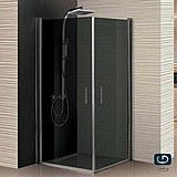 מקלחון פינתי 2 דלתות כנף זכוכית כהה 80X80 או 90X90 מקלחון פינתי 2 דלתות כנף זכוכית כהה 80X80 או 90X90