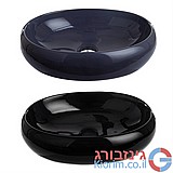 כיור חרס מונח אובלי 560X360X140 שחור , אפור כיור חרס מונח אובלי 560X360X140 שחור , אפור