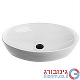 כיור חרס מונח אובלי 62X41X14 לבן כיור חרס מונח אובלי 62X41X14 לבן