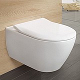 אסלה תלויה יוקרתית Villeroy & Boch דגם SUBWAY 2.0 רימלס לבן אסלה תלויה יוקרתית Villeroy & Boch דגם SUBWAY 2.0 רימלס לבן